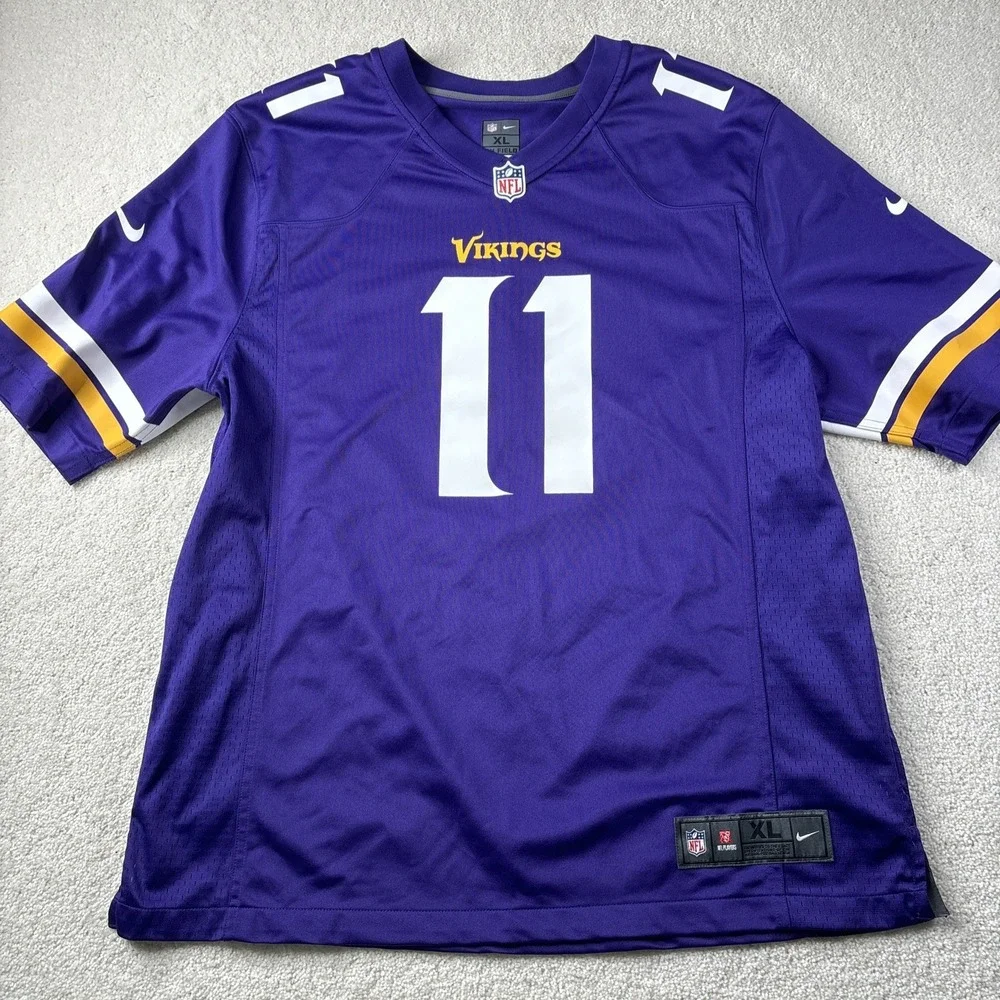 Mike Wallace #11 Minnesota Vikings NFL Nike On Field Purple Jersey Men's Size XL